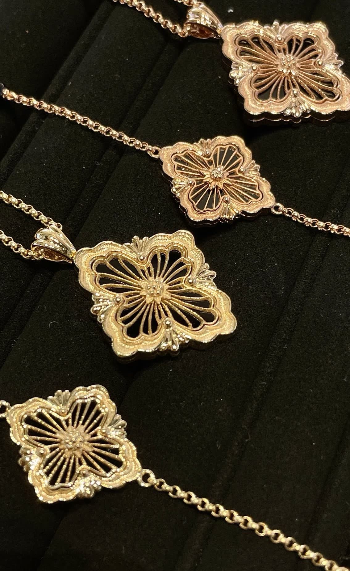 Buccellati Van Cleef & Arpels Alhambra Gold and Enamel Earrings